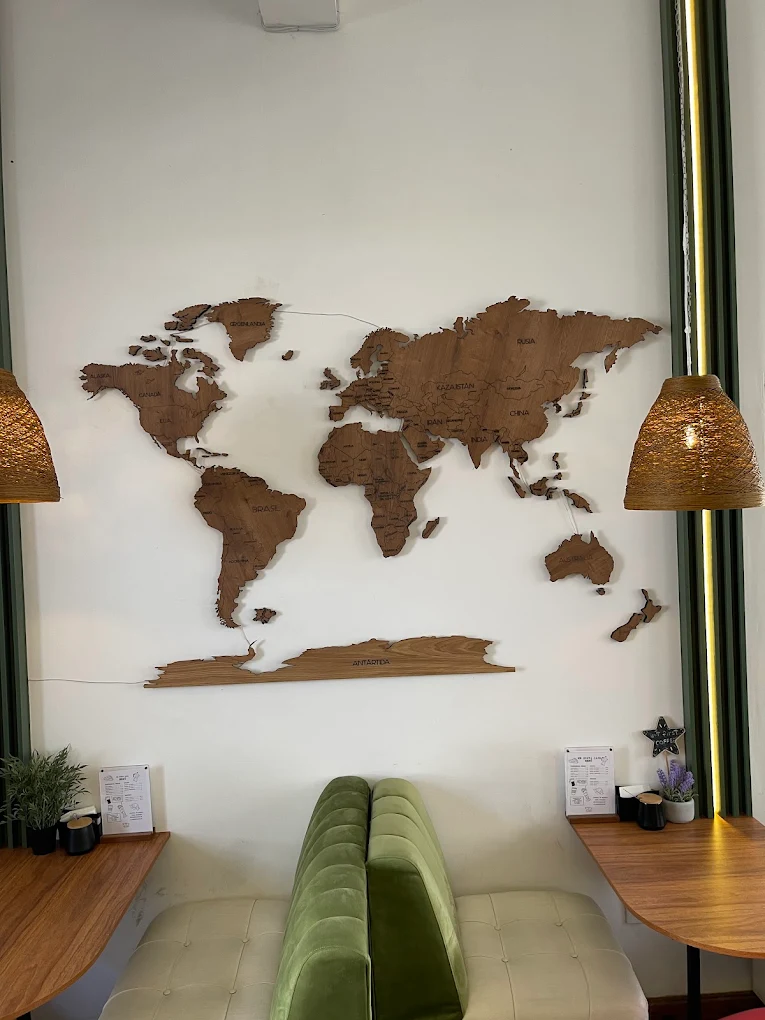 World Map at Me Gusta Café